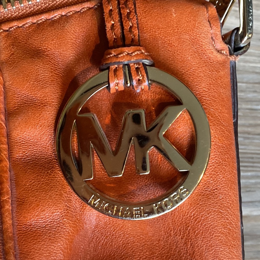 👜MICHAEL KORS Leather Collection - Burnt Orange Shoulder Bag - Picture 13 of 13